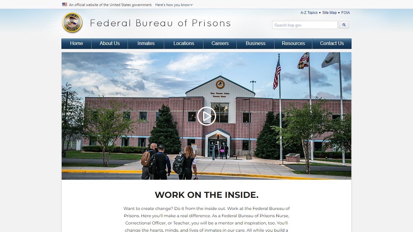 BOP: Jobs - Federal Bureau of Prisons